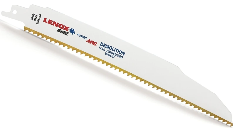 Gold Reciprocating Saw Blade for Demolition, 7/8 Inch Width by 0.062 Inch Thickness by 9 Inch Length