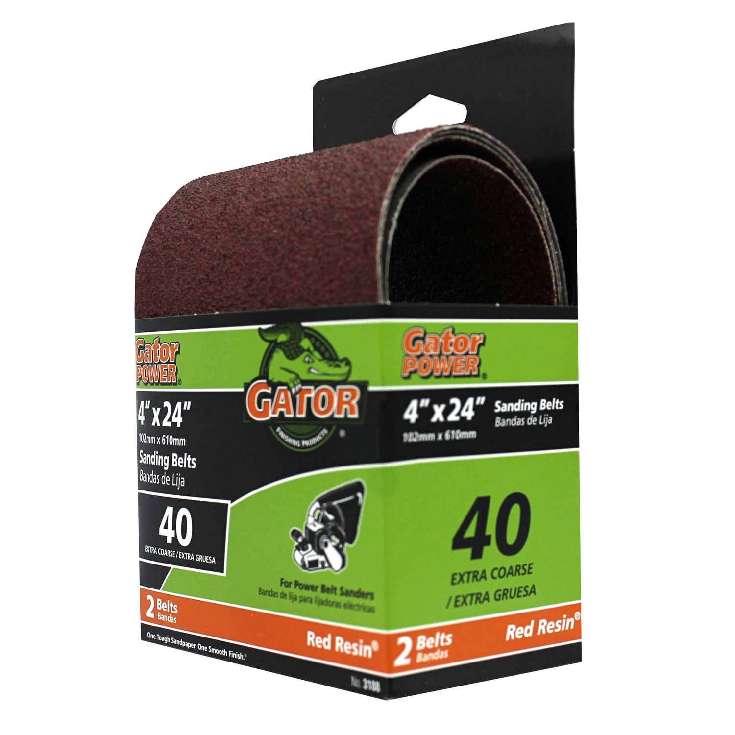 40-Grit Bi-Directional Sanding Sheet, 4 x 24 In., 2-Pk.