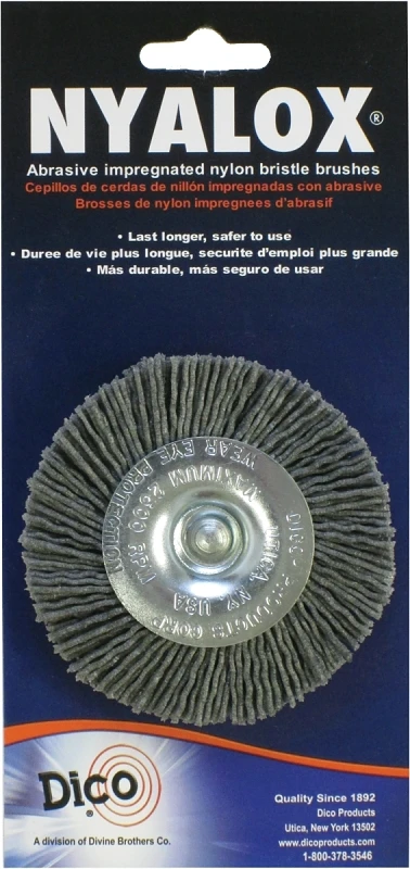 Nyalox 3 In. Extra Coarse Drill-mounted Wire Brush - Model 7200015