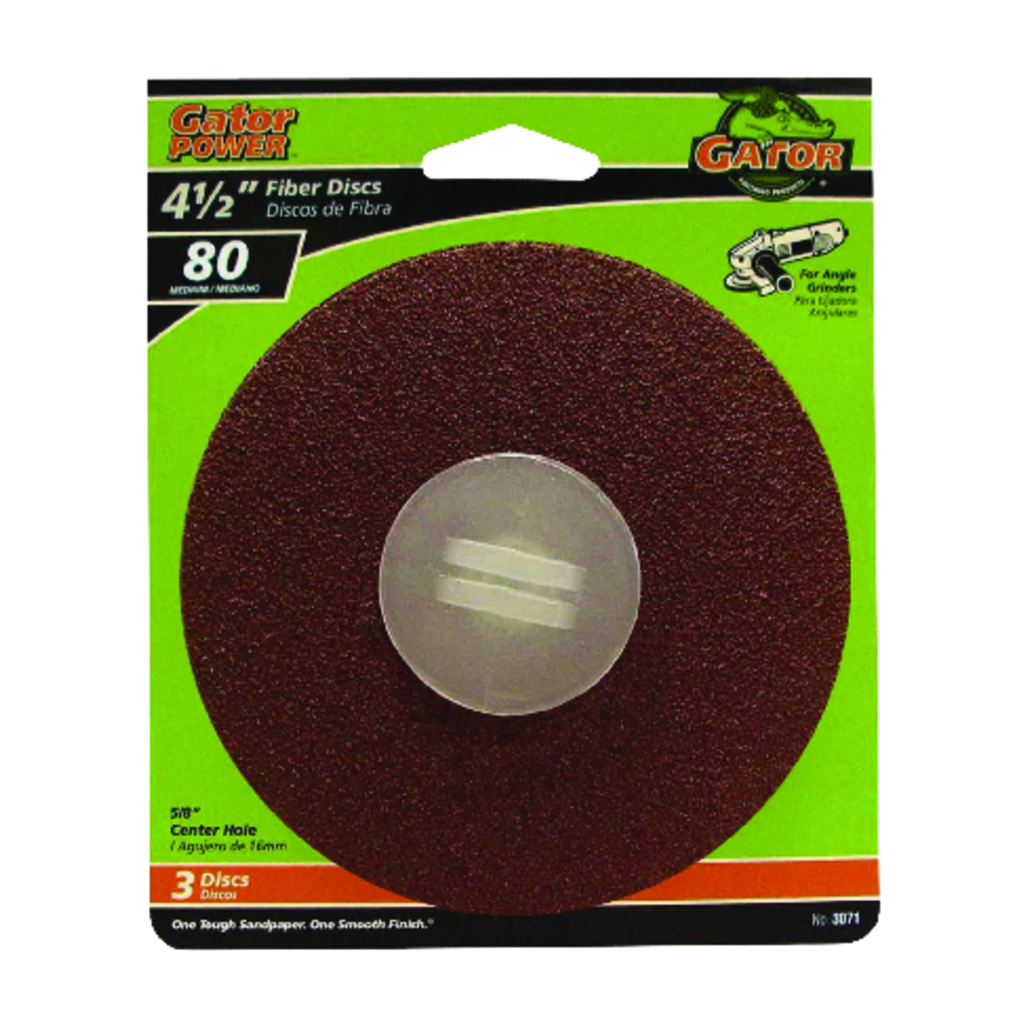 80-Grit Fiber Sanding Disc, 4.5 In., 3-Pk.