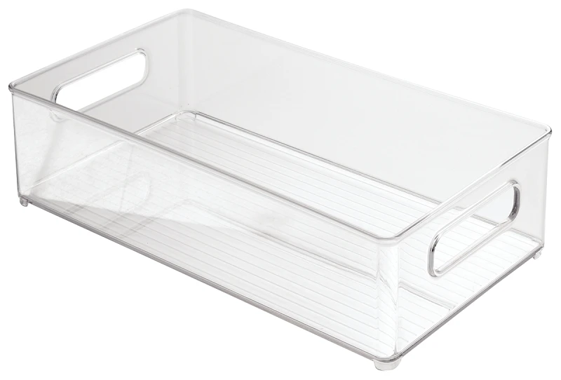 Clear Stacking Refrigerator Storage Bin, 8 Inches by 4 Inches