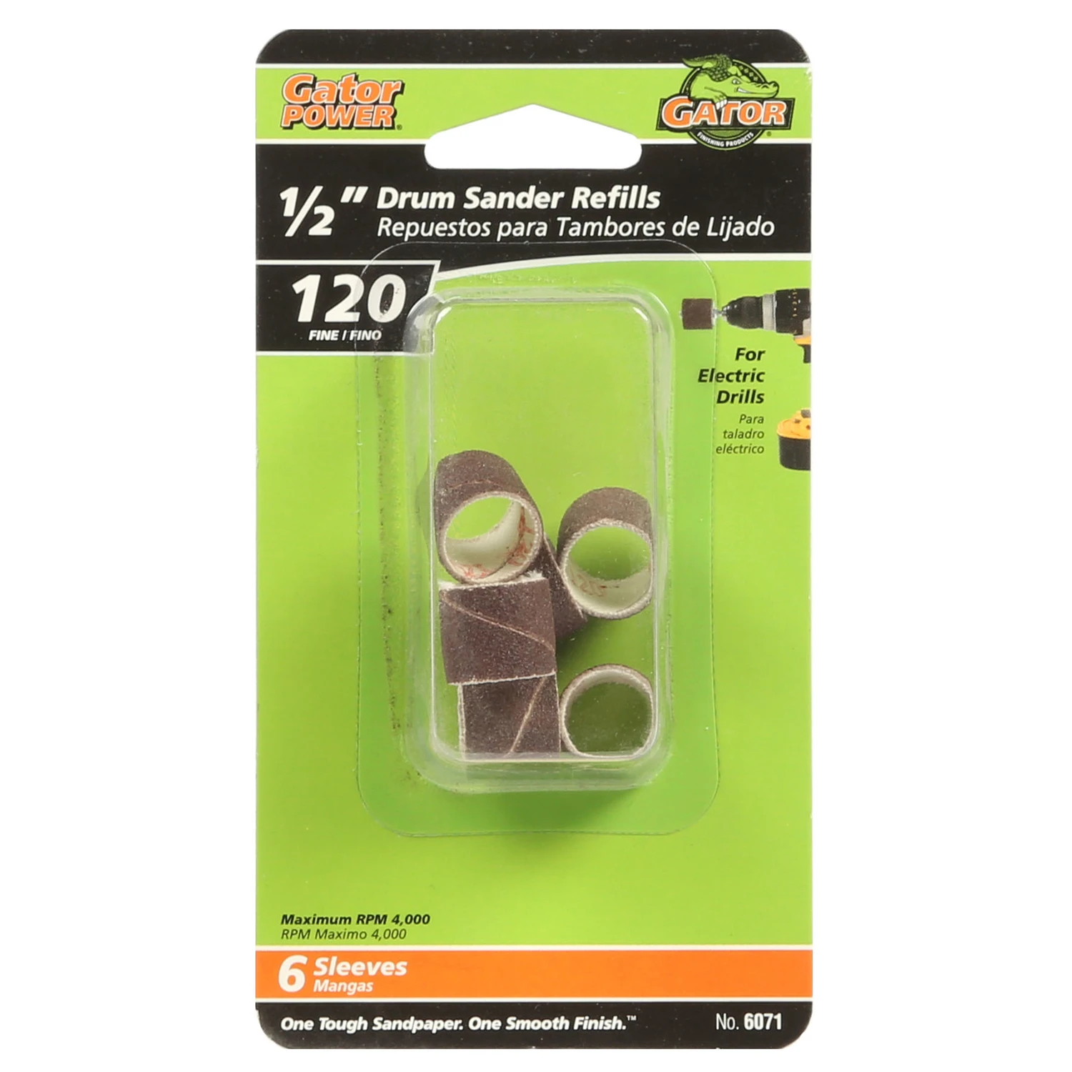 Fine 20-Grit Drum Sander Resin Cloth Sleeve, 1/2 x 1/2 In., 6-Pk.