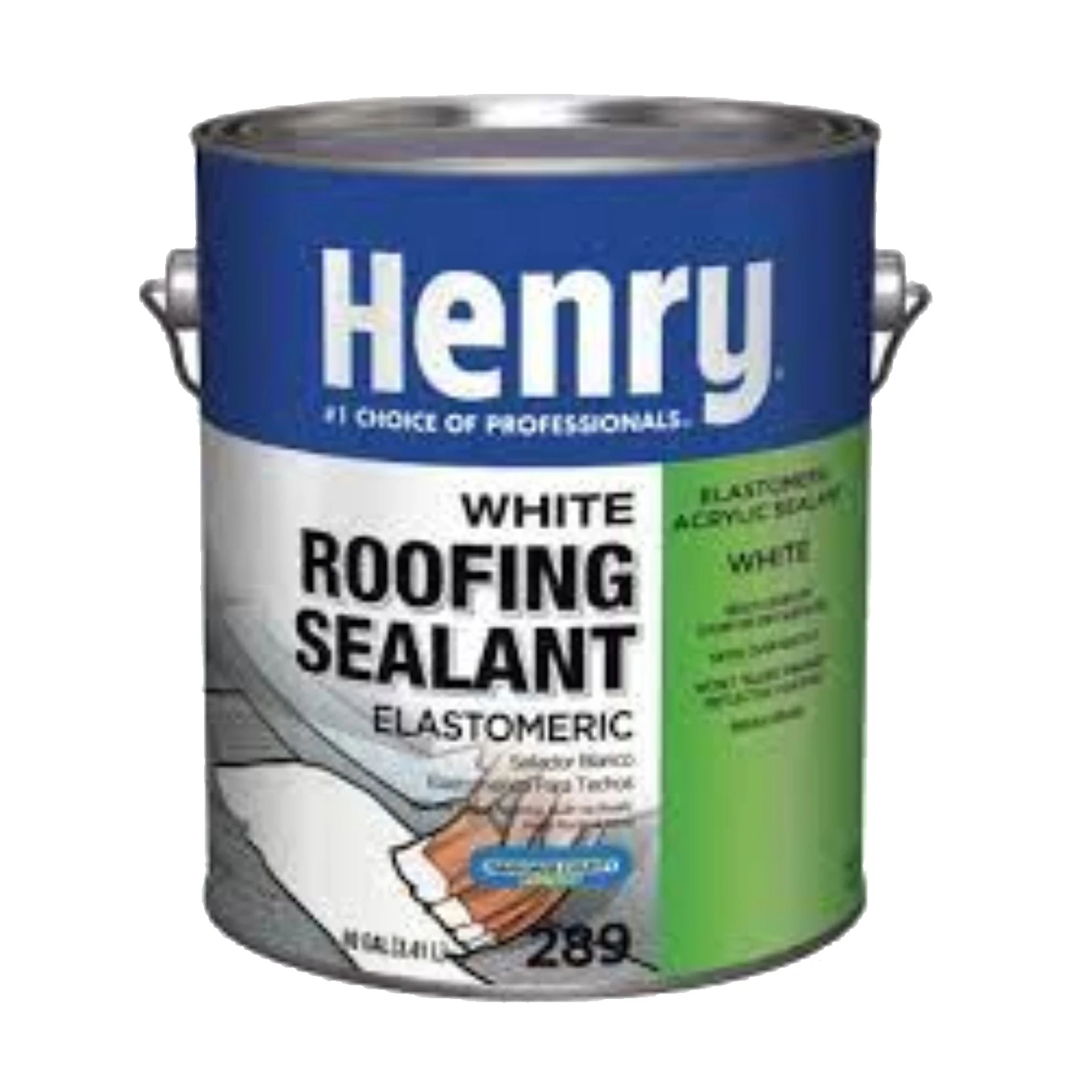 1 Gallon White Elastomeric Roof Cement And Patching Sealant He289046