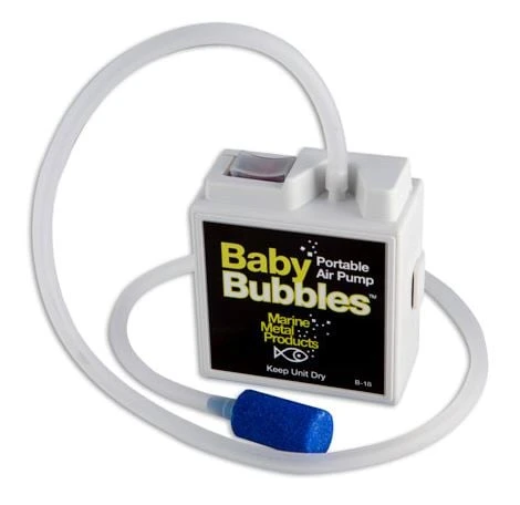 Marine Metal Baby Bubbles Portable Air Pump - Model B-18 For 3 Gallon Tanks