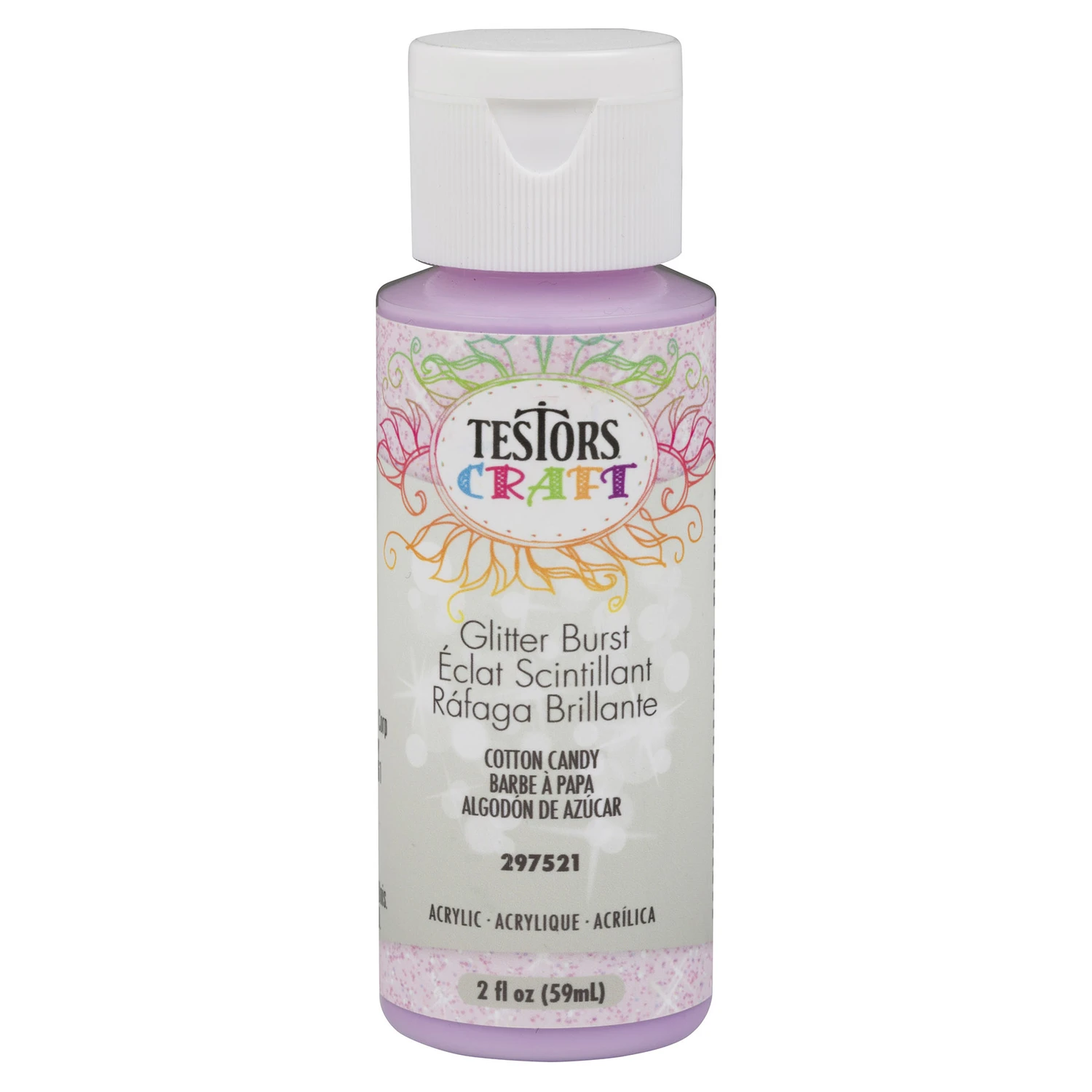 Glitter Cotton Candy Craft Spray Paint 2 Oz - Non-toxic Acrylic Paint
