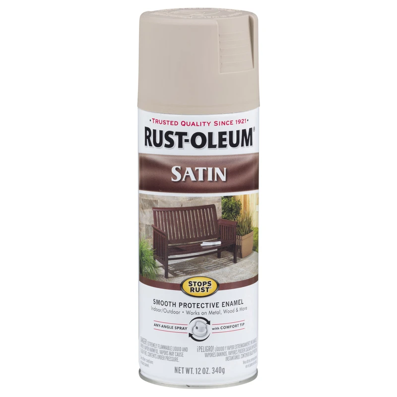 Rust-oleum Stops Rust Satin French Beige Protective Enamel Spray Paint 12 Oz