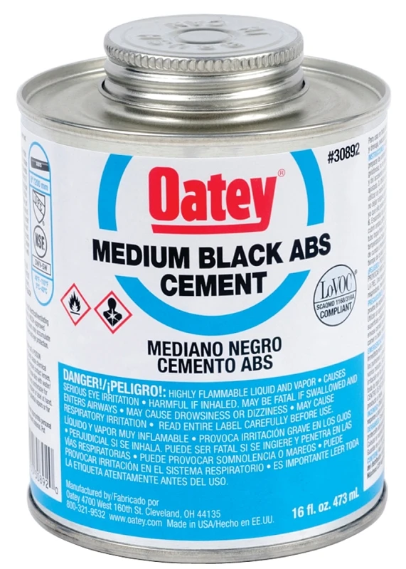 Black Abs Cement 8 Oz For Pipe And Fittings - Model 30889