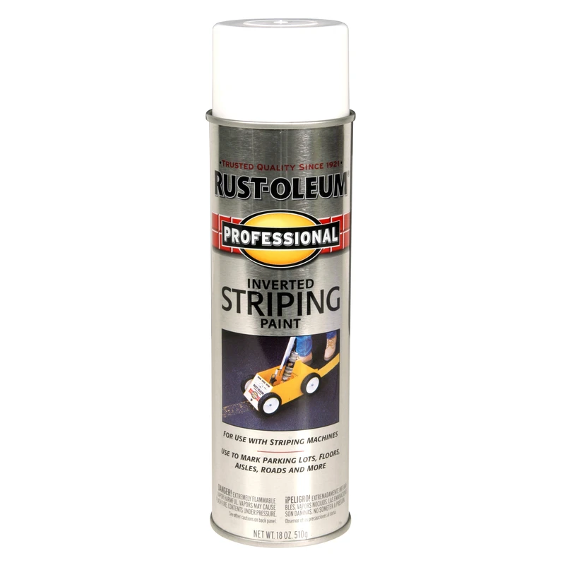 Professional White Inverted Striping Paint 18 Oz - Durable And Versatile