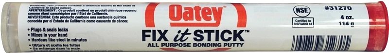 Fix-it Gray Epoxy Plumbers Putty 4 Oz For Sealing And Repairing