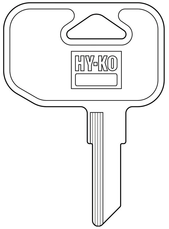 Hy-Ko Traditional Key Automotive Key Blank Single sided For John Deere