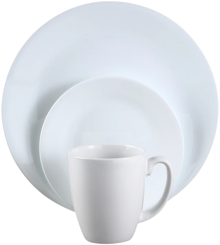 16-Pc. Dinnerware Set Serves 4, Winter Frost White