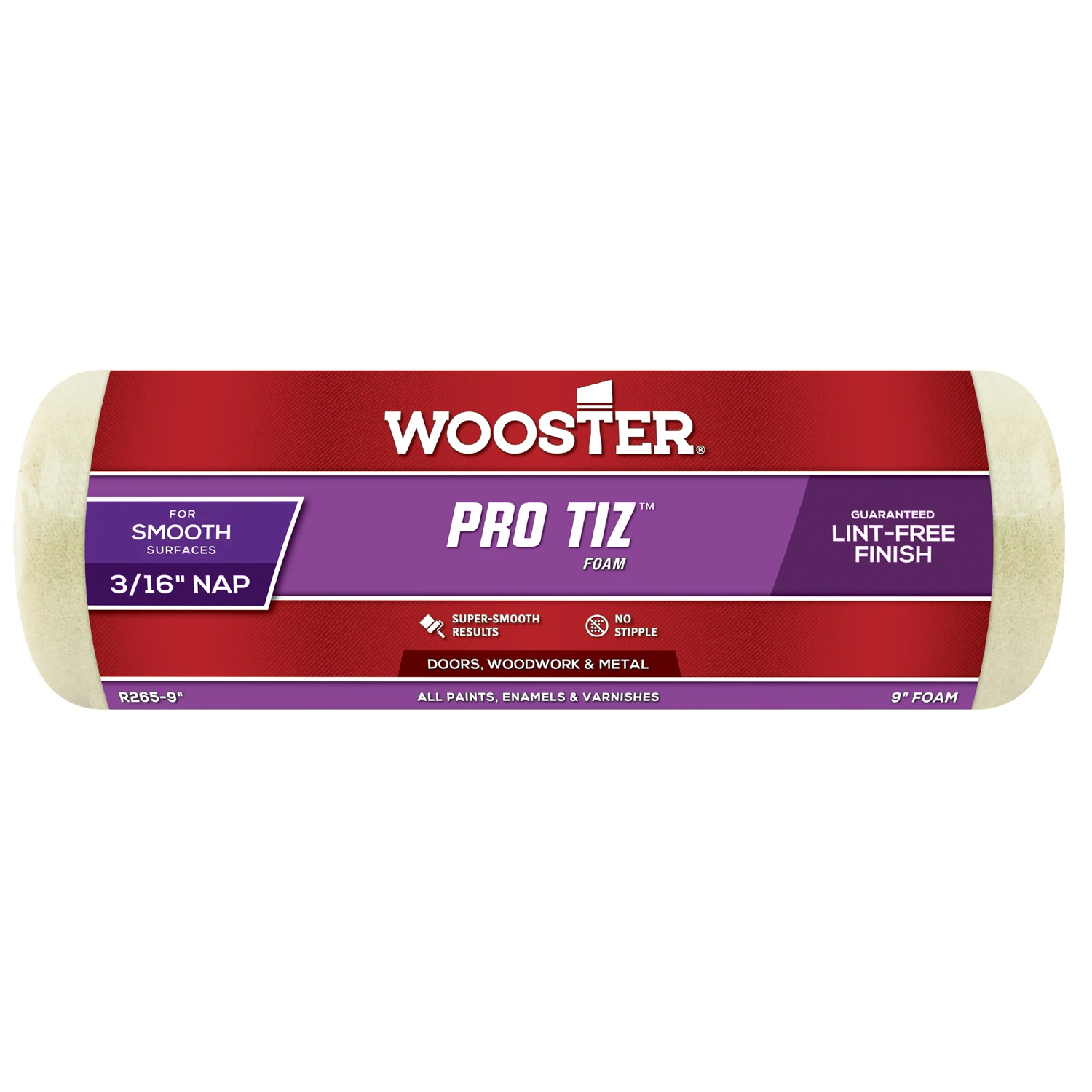 Wooster Pro Tiz Foam 3/16 in. x 9 in. W Regular Paint Roller Cover 1 pk