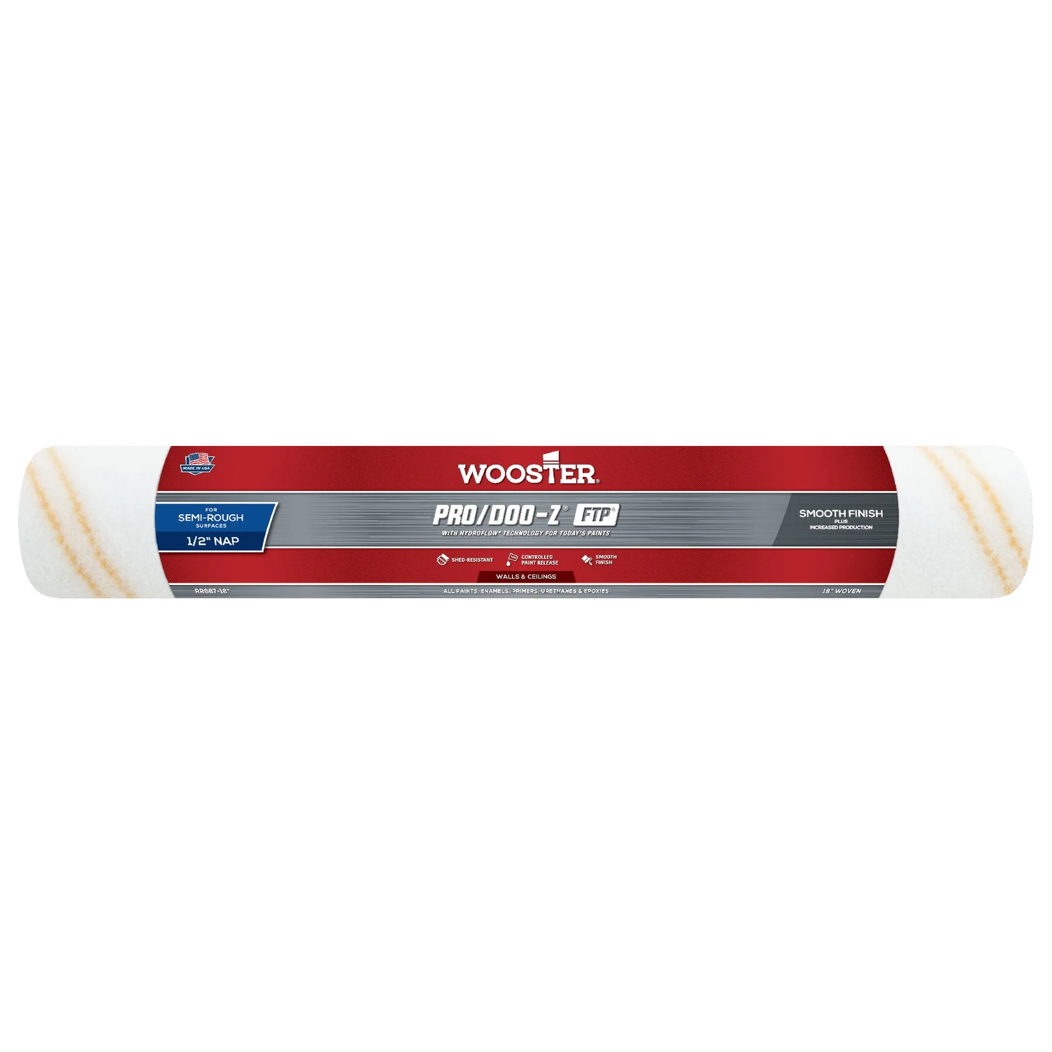 Wooster Pro/Doo-Z FTP 18 In. x 1/2 In. Woven Fabric Roller Cover
