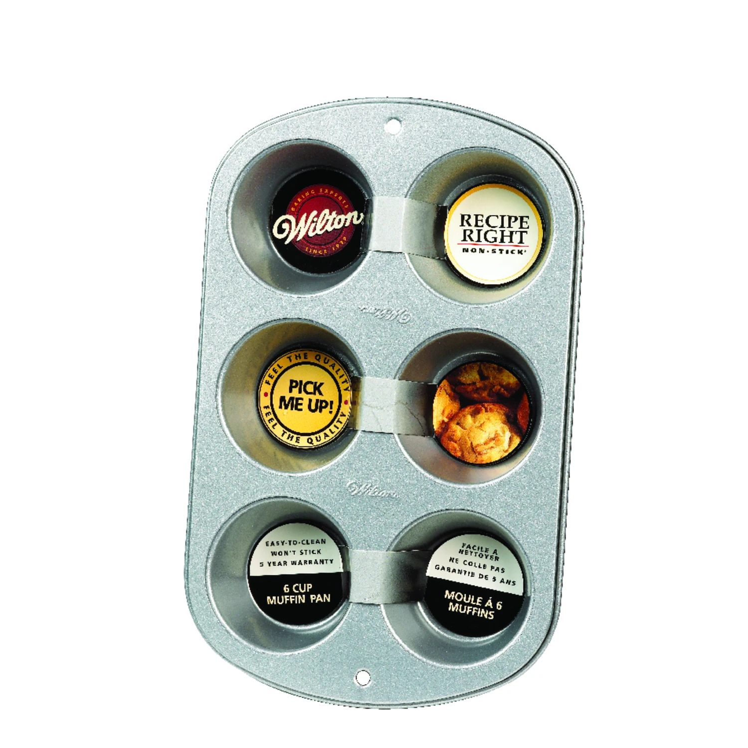 1.1 In. W X 7.2 In. L Non-stick Muffin Pan With 6 Cavities