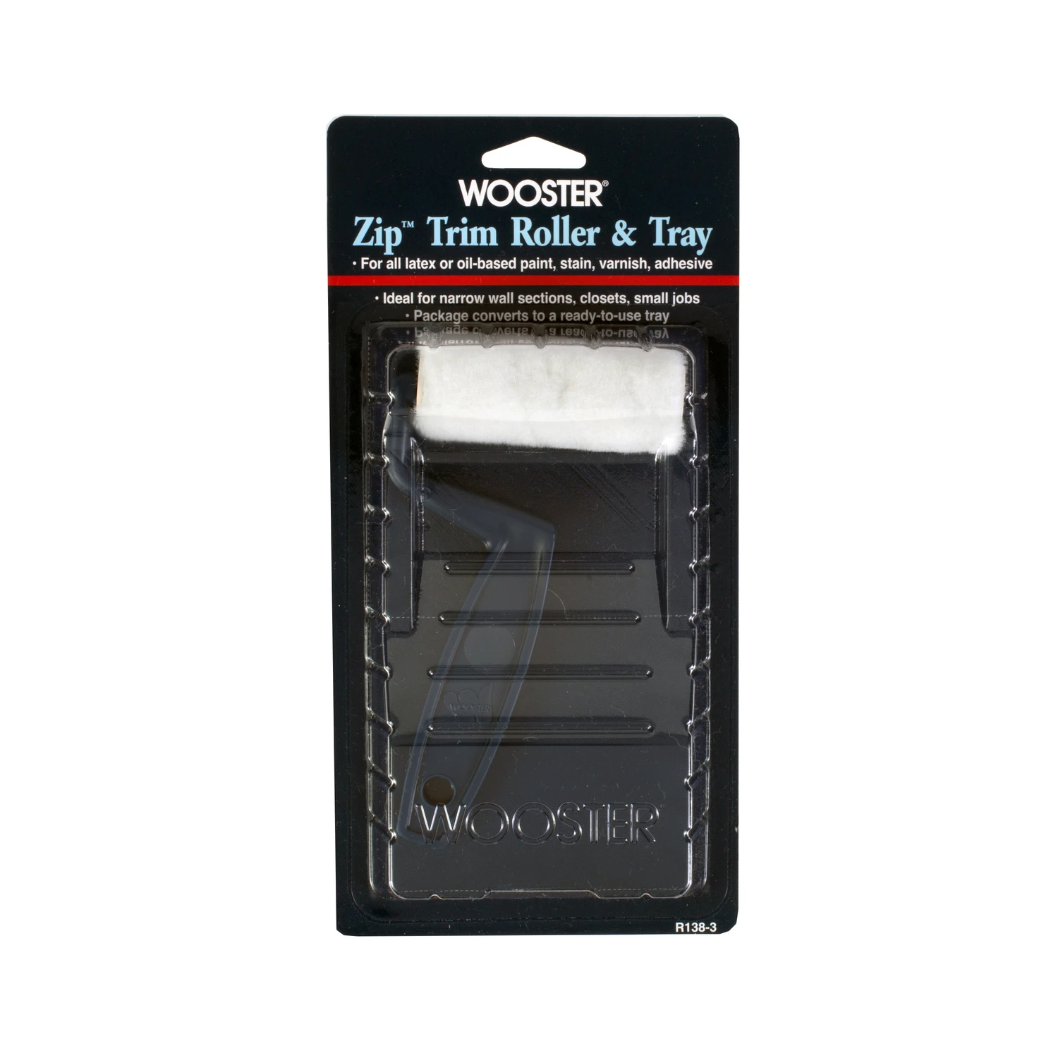 Zip 3 In. W Trim Paint Roller And Tray Set For Small Jobs