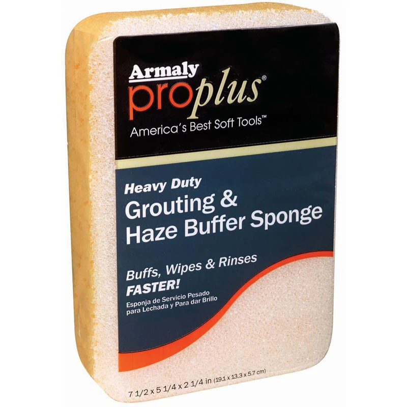 Grouting and Haze Buffer Sponge for Tile Cleaning and Finishing