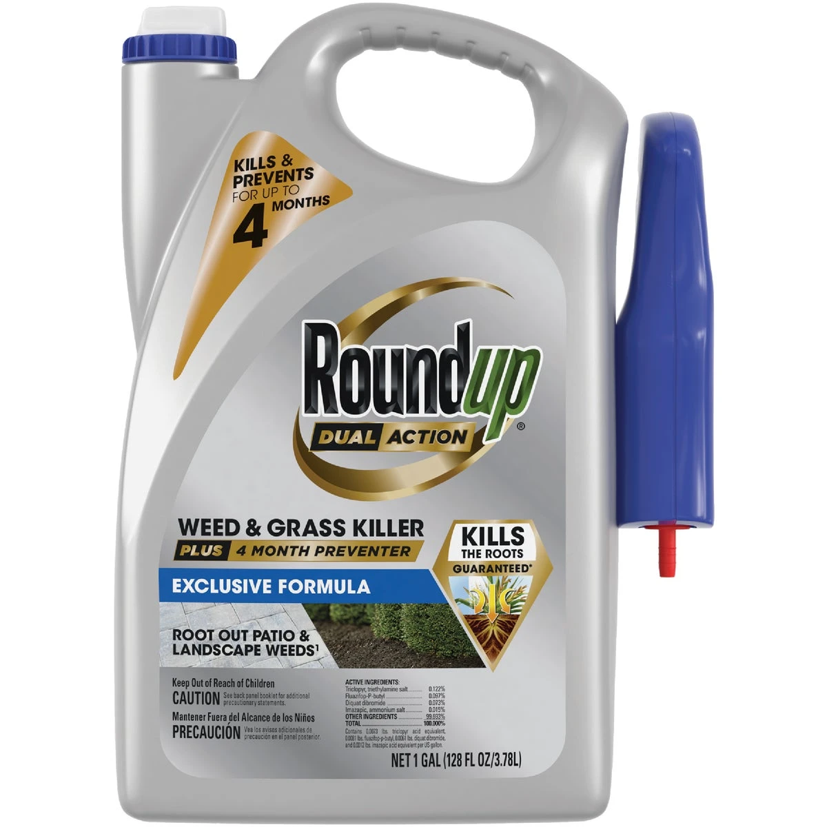 Dual Action 1 Gallon Ready To Use Trigger Spray Weed & Grass Killer