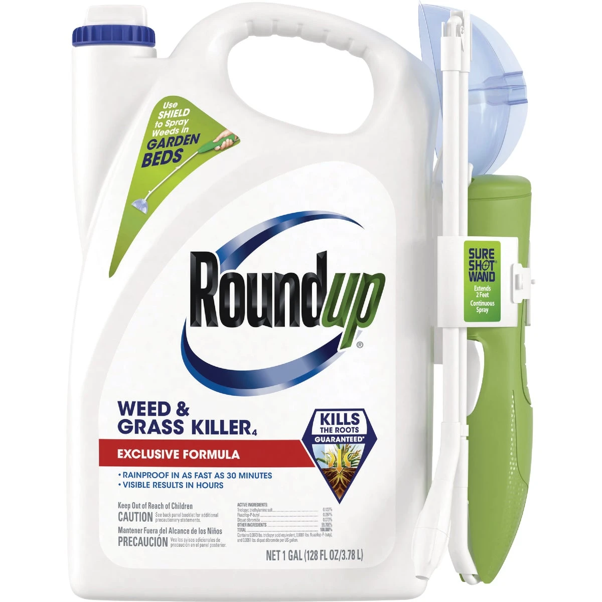 1 Gallon Ready To Use Weed & Grass Killer With Sure Shot Wand
