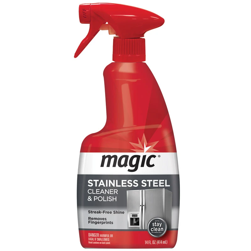 Citrus Scent Stainless Steel Cleaner 14 Oz Liquid - Trigger Spray Bottle