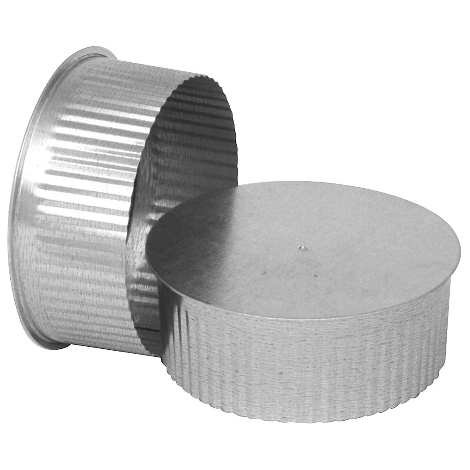 30 Gauge 3 Inch Galvanized Steel Tee Cap With Crimped End