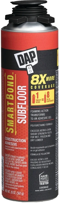 Smartbond 20 Oz. Gun Grade Subfloor Adhesive - High Strength Polyurethane Foam