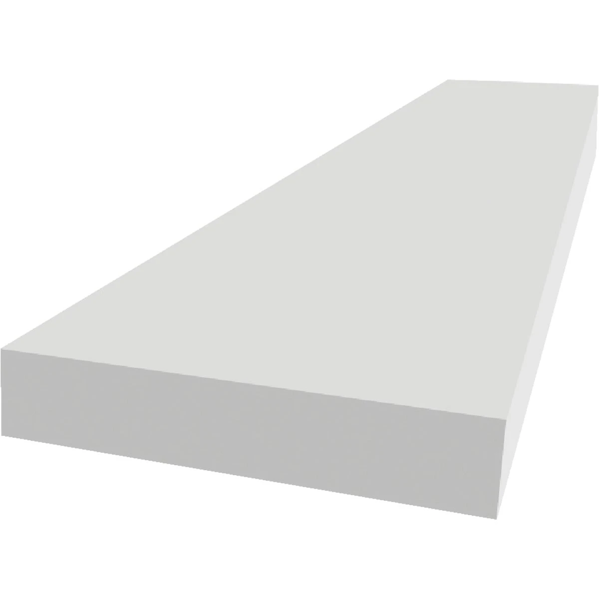 1 In. X 6 In. X 8 Ft. White Pvc Trim Board - Durable & Low Maintenance