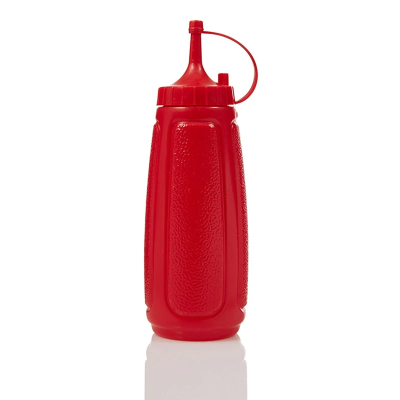 Plastic Ketchup Dispenser, 13 Ounce Capacity, Red/white, Model 06502
