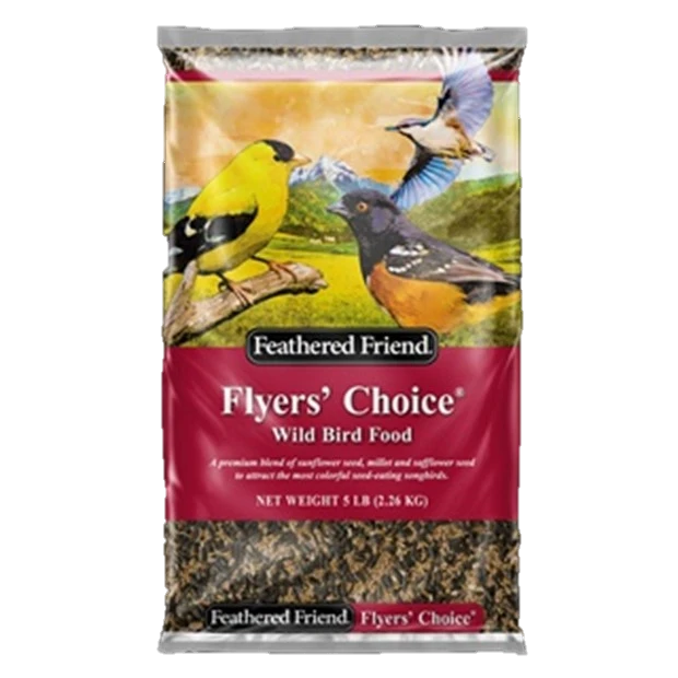 Flyers' Choice Wild Bird Food, 5 Pound Bag For Colorful Songbirds