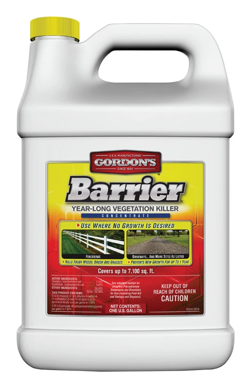 Gordon's Barrier Year-long Vegetation Killer Concentrate 1 Gallon - Effective Weed Control