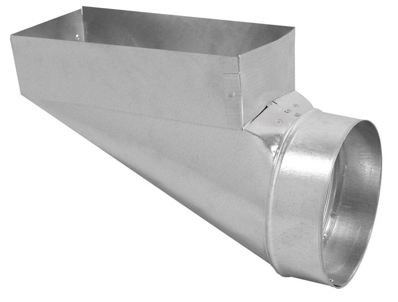30 Gauge 2-1/4 In. X 12 In. X 6 In. Galvanized End Boot