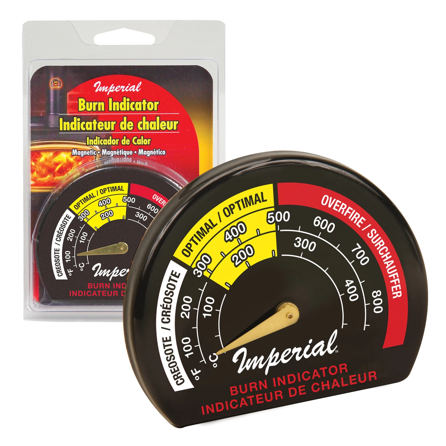 Burn Indicator Magnetic Stove Thermometer, 100°f To 850°f