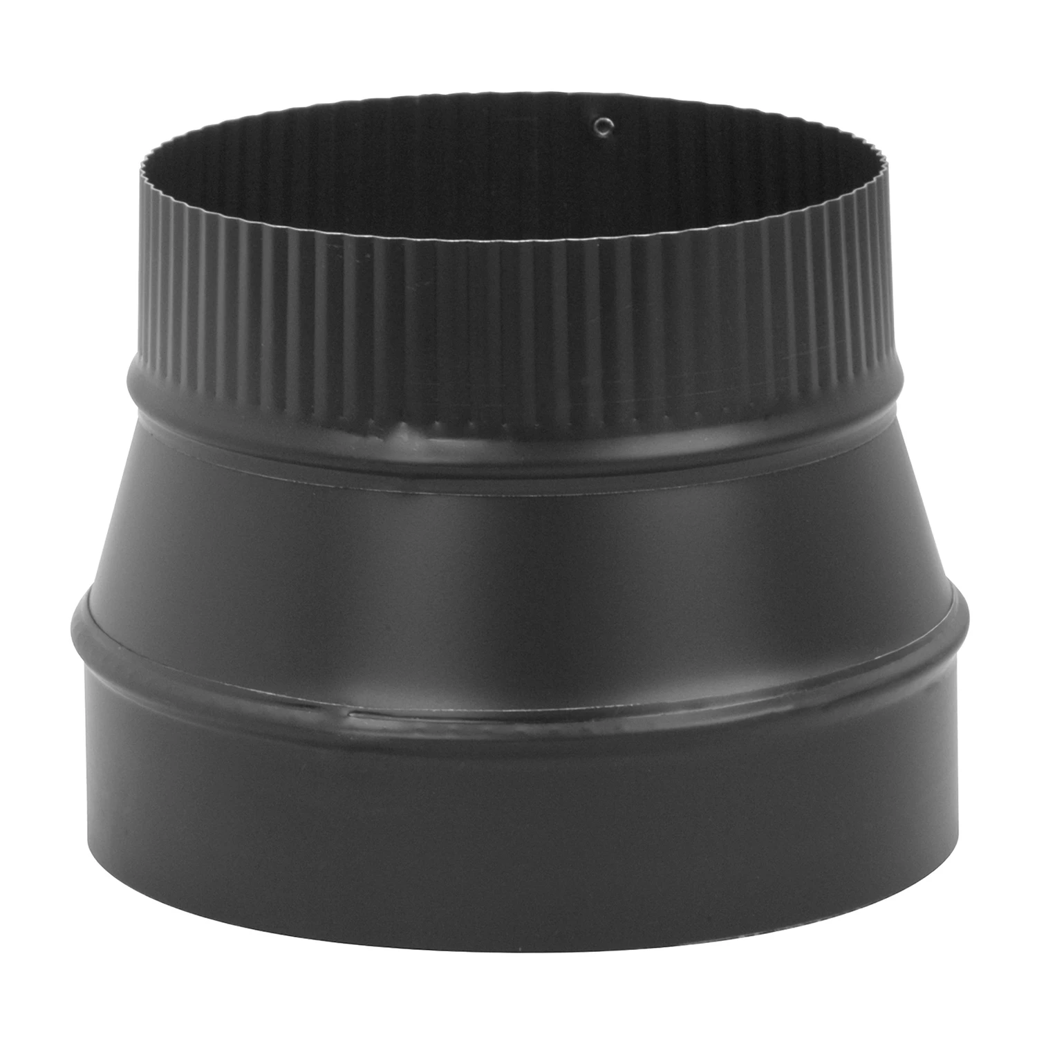 6 In. D X 4 In. D Steel Stove Pipe Reducer, 24 Gauge, Crimped End