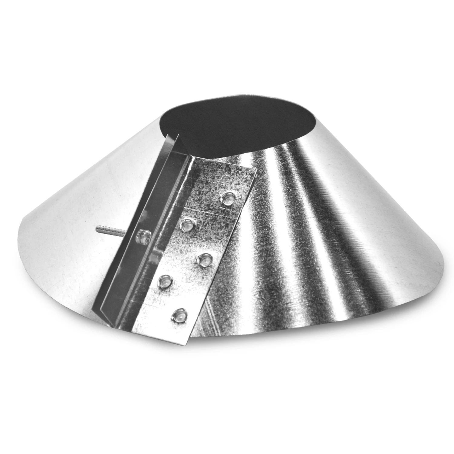 6 In. Galvanized Steel Storm Collar For Single Wall Vent Pipe