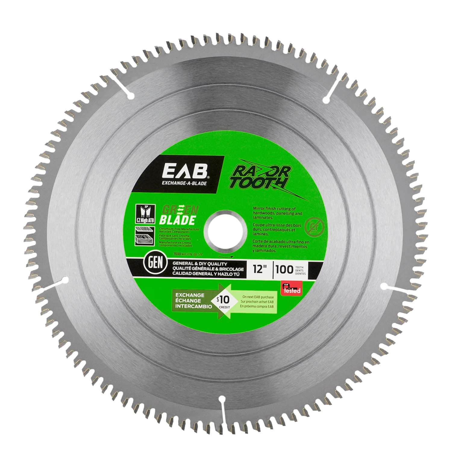 Circular Saw Blade, Ultra Fine, 100-Tooth x 12-In.