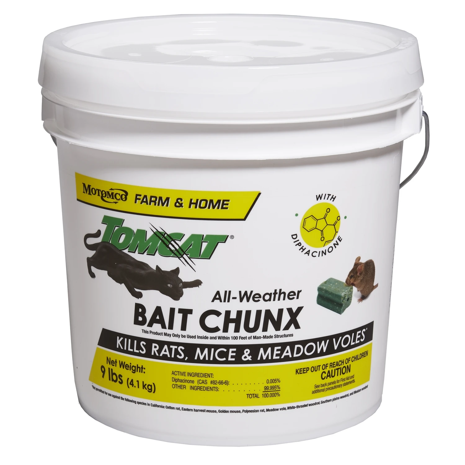 Tomcat Toxic Bait Blocks For Mice And Rats, 9 Lb Pail