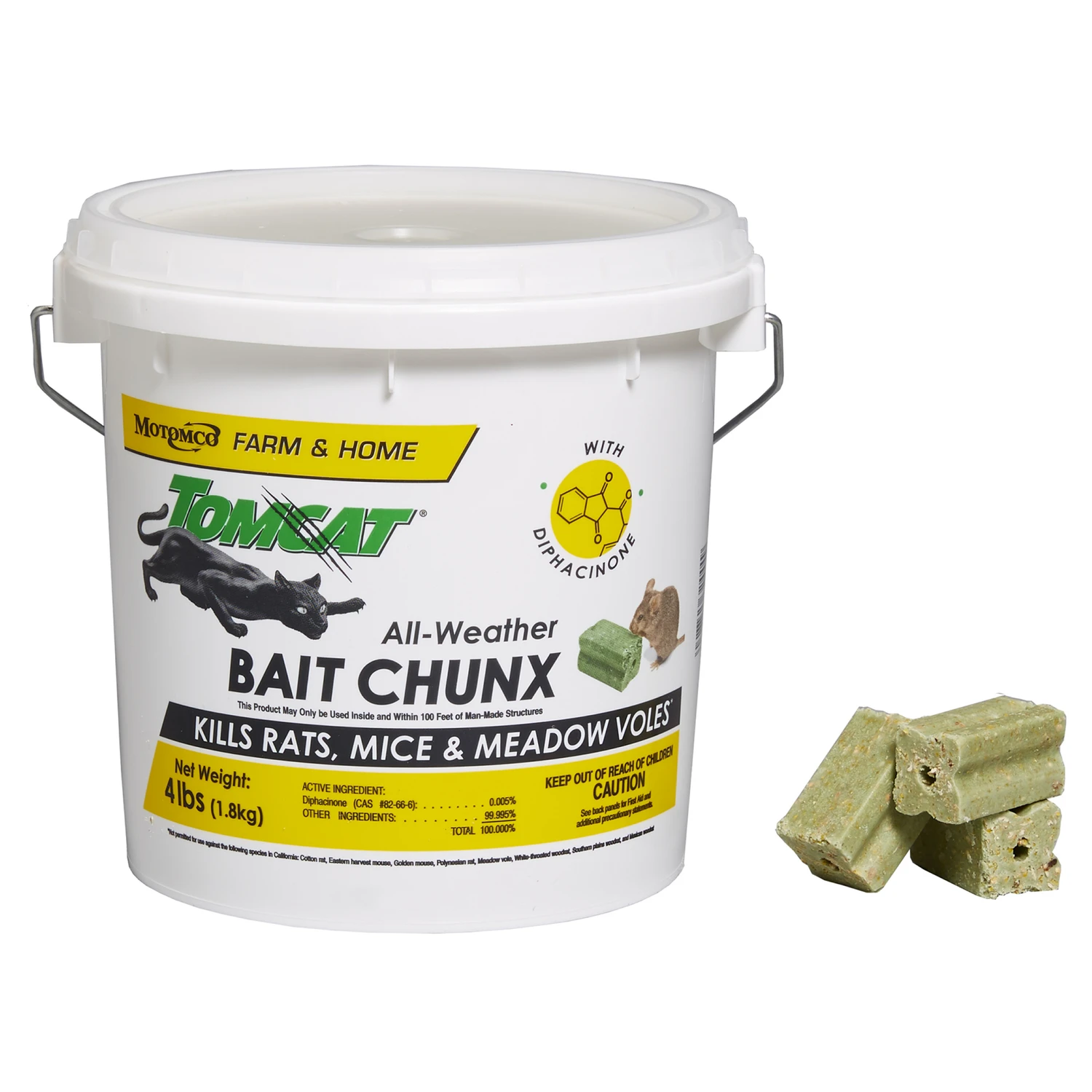 Tomcat Toxic Bait Blocks For Mice And Rats 4 Lb Pail