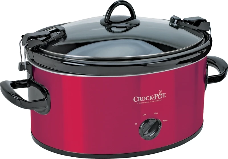 6 Quart Stainless Steel Oval Slow Cooker With Locking Lid