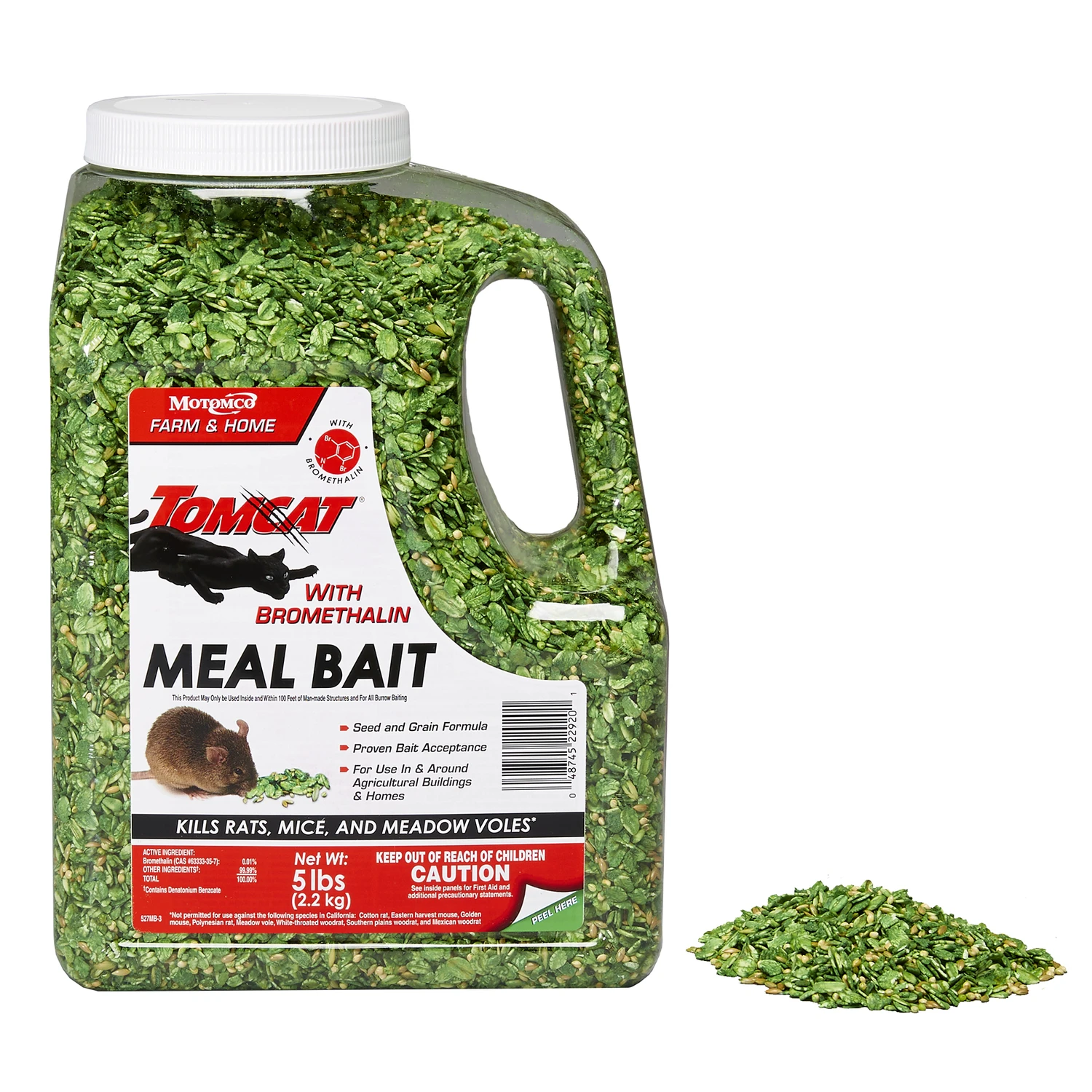 Tomcat 5 Lb Toxic Bait Pellets For Mice And Rats - Bromethalin Formula