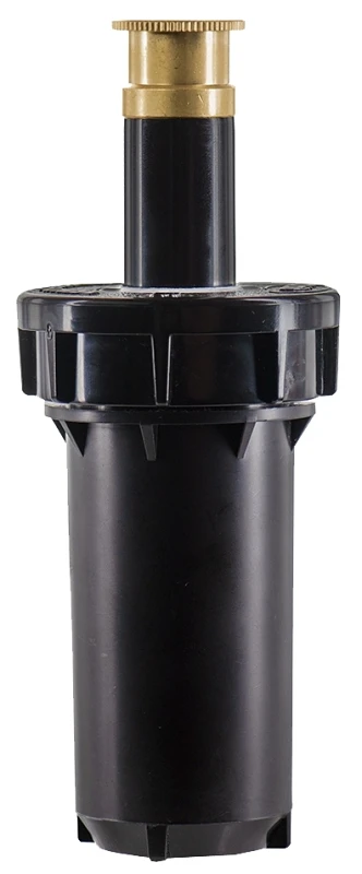 Pro Series Sprinkler Head, Pressure Regulated, Full Pattern, Brass Nozzle, 2-In. Pop-Up