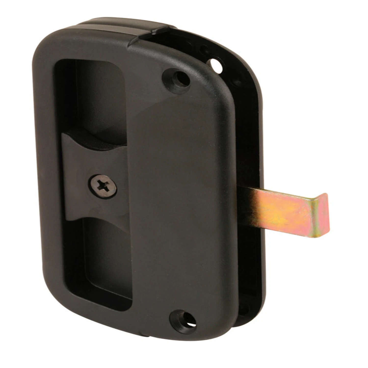 Sliding Screen Door Latch and Pull for Alumilite, Black Plastic