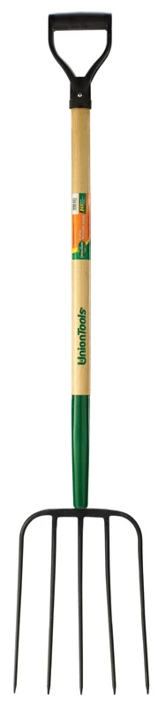 48.75 In. 5 Tine Steel Compost Fork With Hardwood Handle