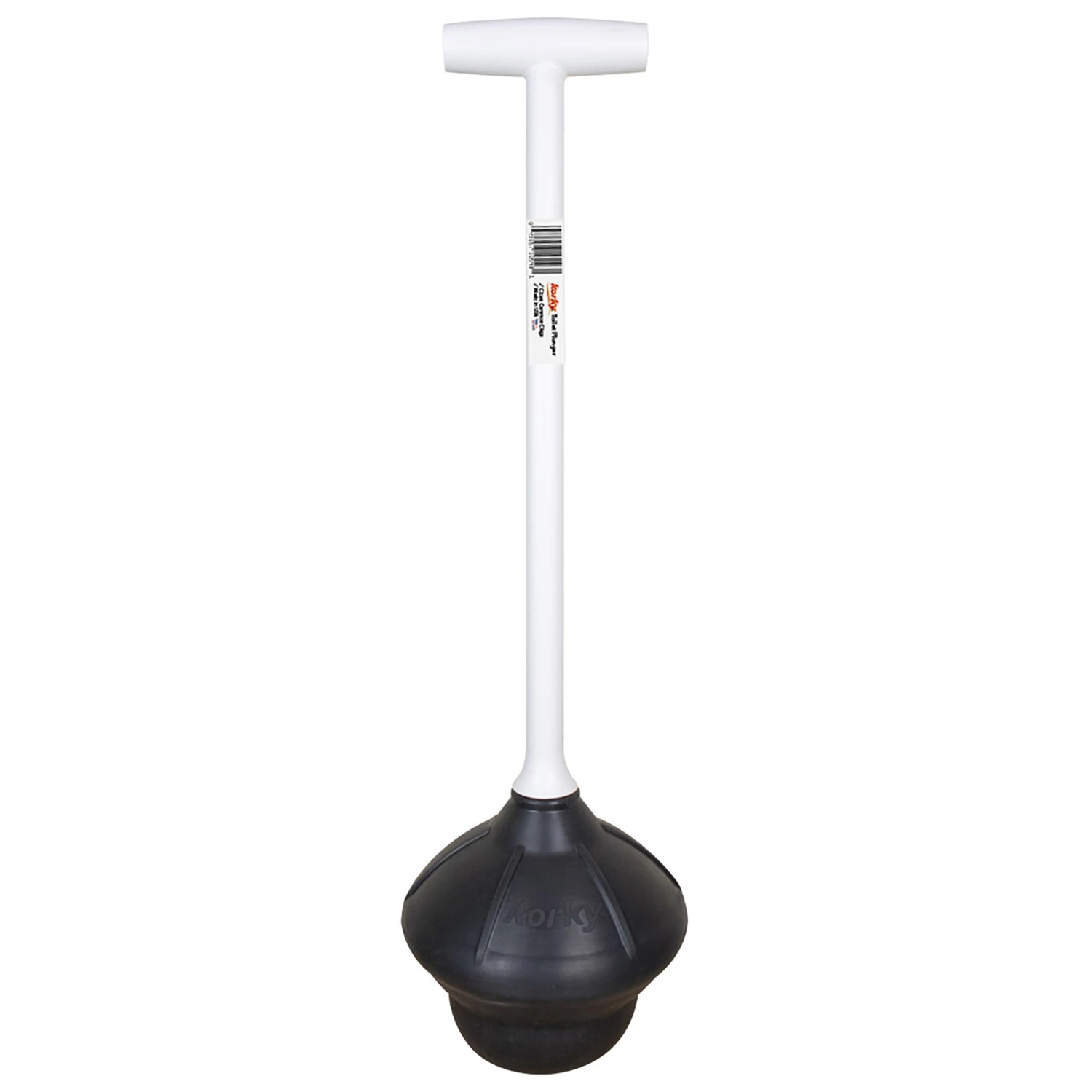 Toilet Plunger 18 In. L X 6 In. D - Durable Rubber Head