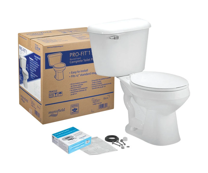 Pro-fit 1 White Round Bowl 1.6 Gpf Complete Toilet Kit