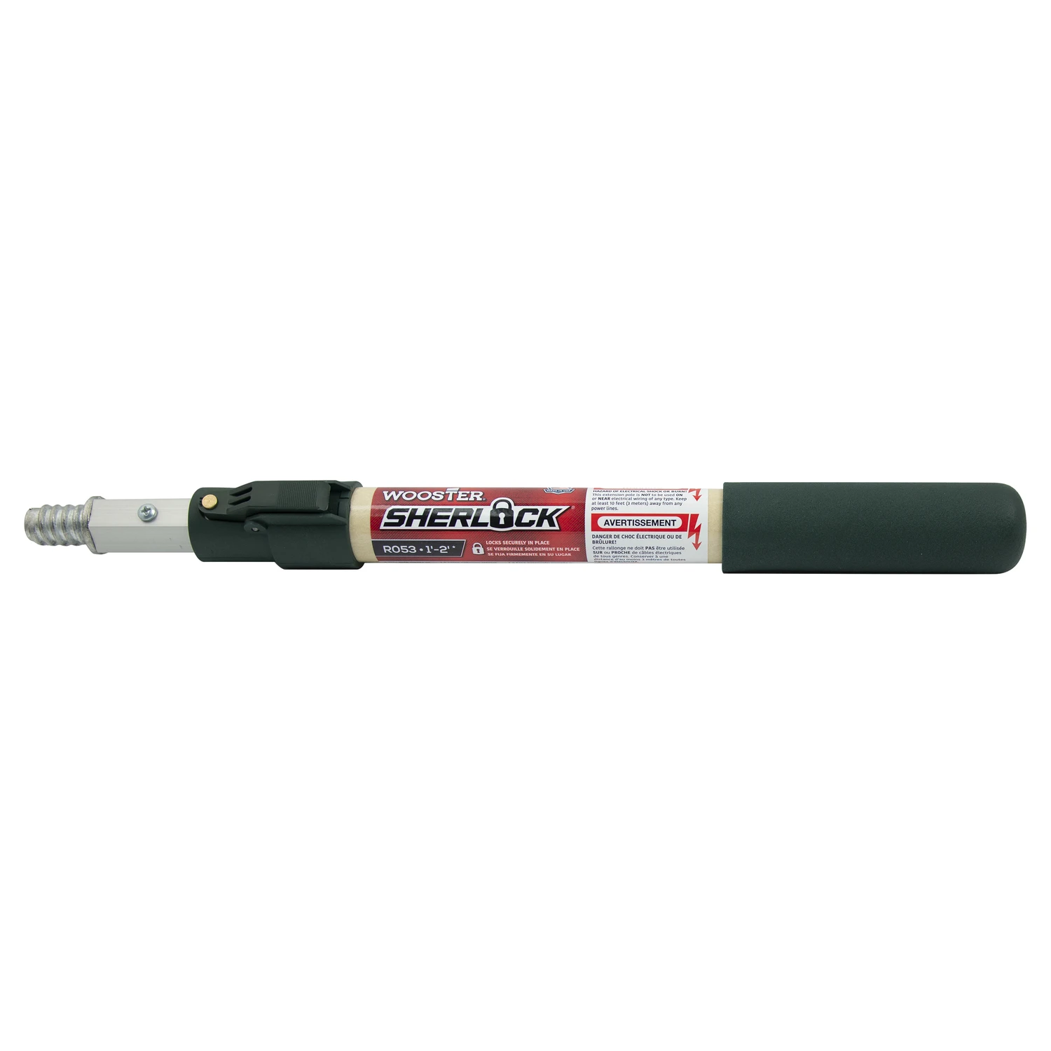 Sherlock Telescoping Extension Pole 1-2 Ft. L X 1.86 In. D Aluminum/fiberglass