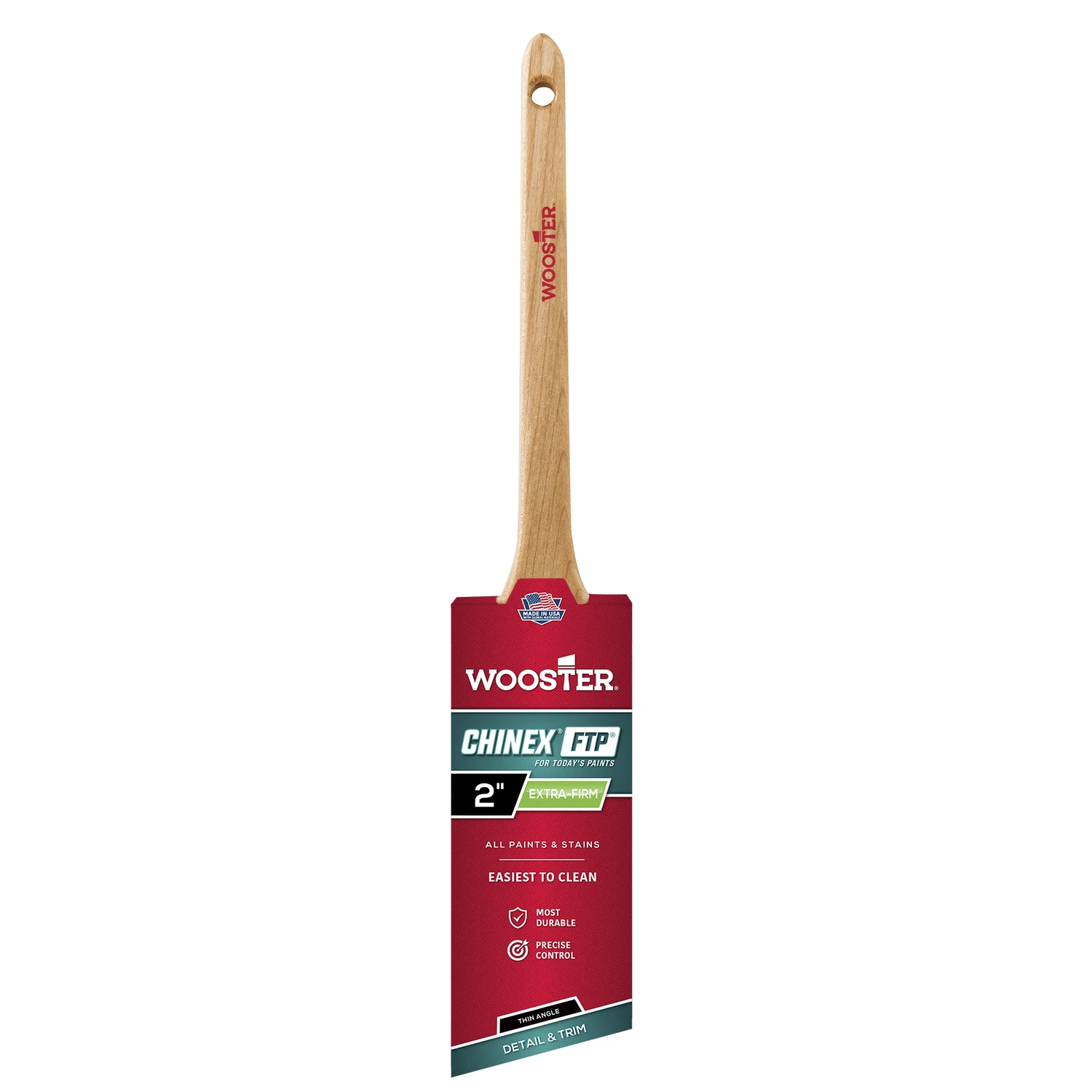 Chinex Ftp 2 Inch Thin Angle Sash Paint Brush With Stainless Steel Ferrule