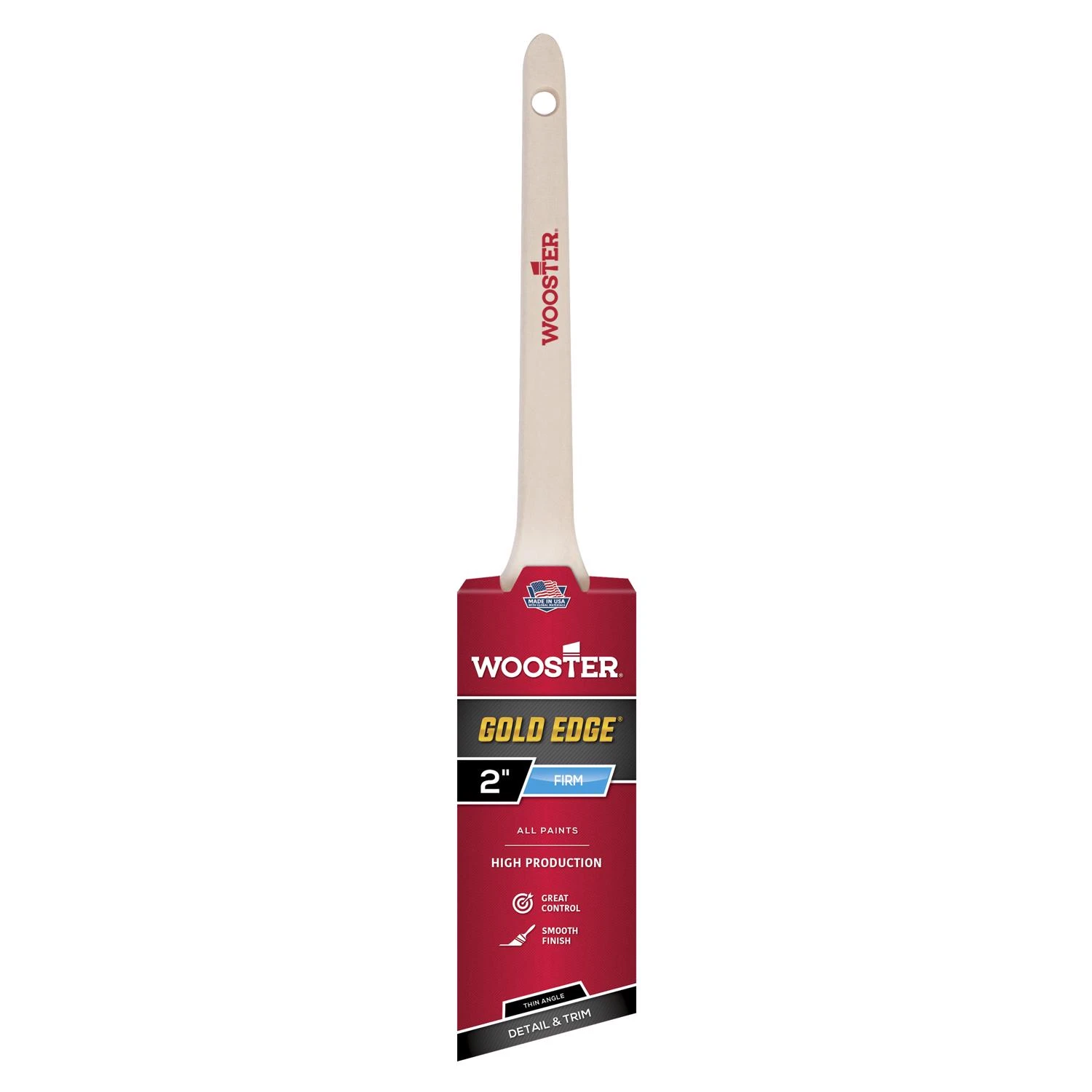 Gold Edge 2 In. Thin Angle Paint Brush - Chemically Tipped Polyester