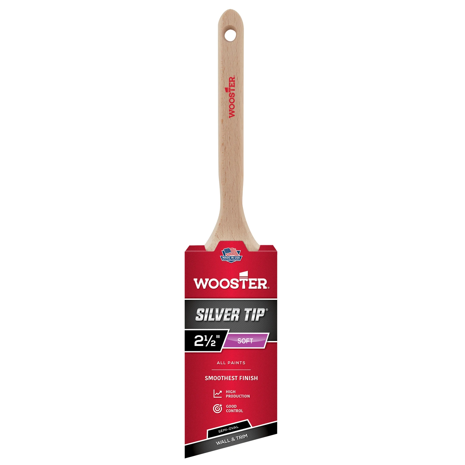 Silver Tip 2-1/2 In. Semi-oval Angle Sash Brush - Model 5228-2 1/2