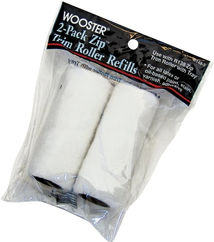 Zip Trim Mini Paint Roller Covers, 3/16 In. Nap, 3 In., 2-Pk.