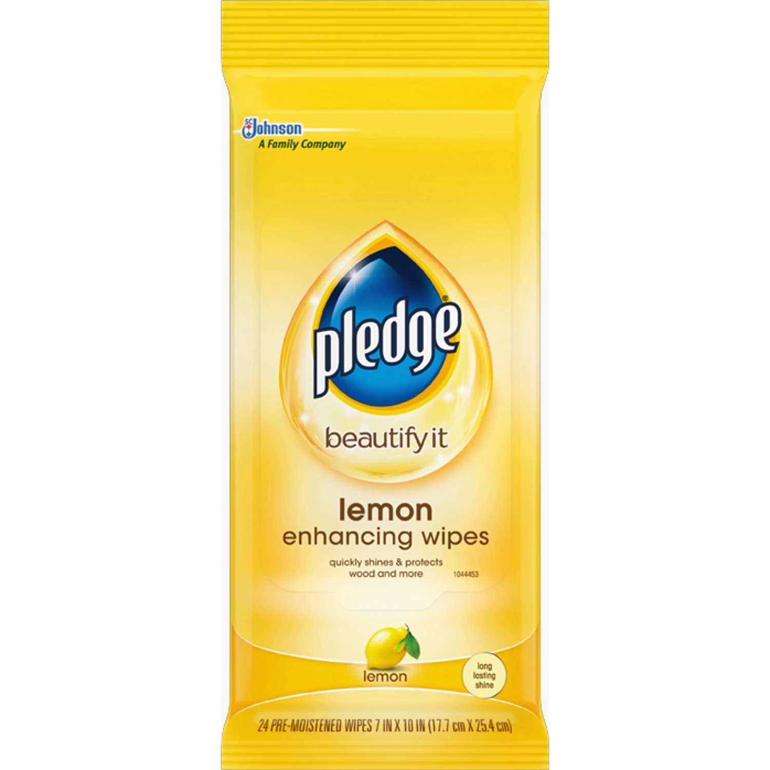 Pledge Lemon Scent Furniture Polish 24 wipes Wipes