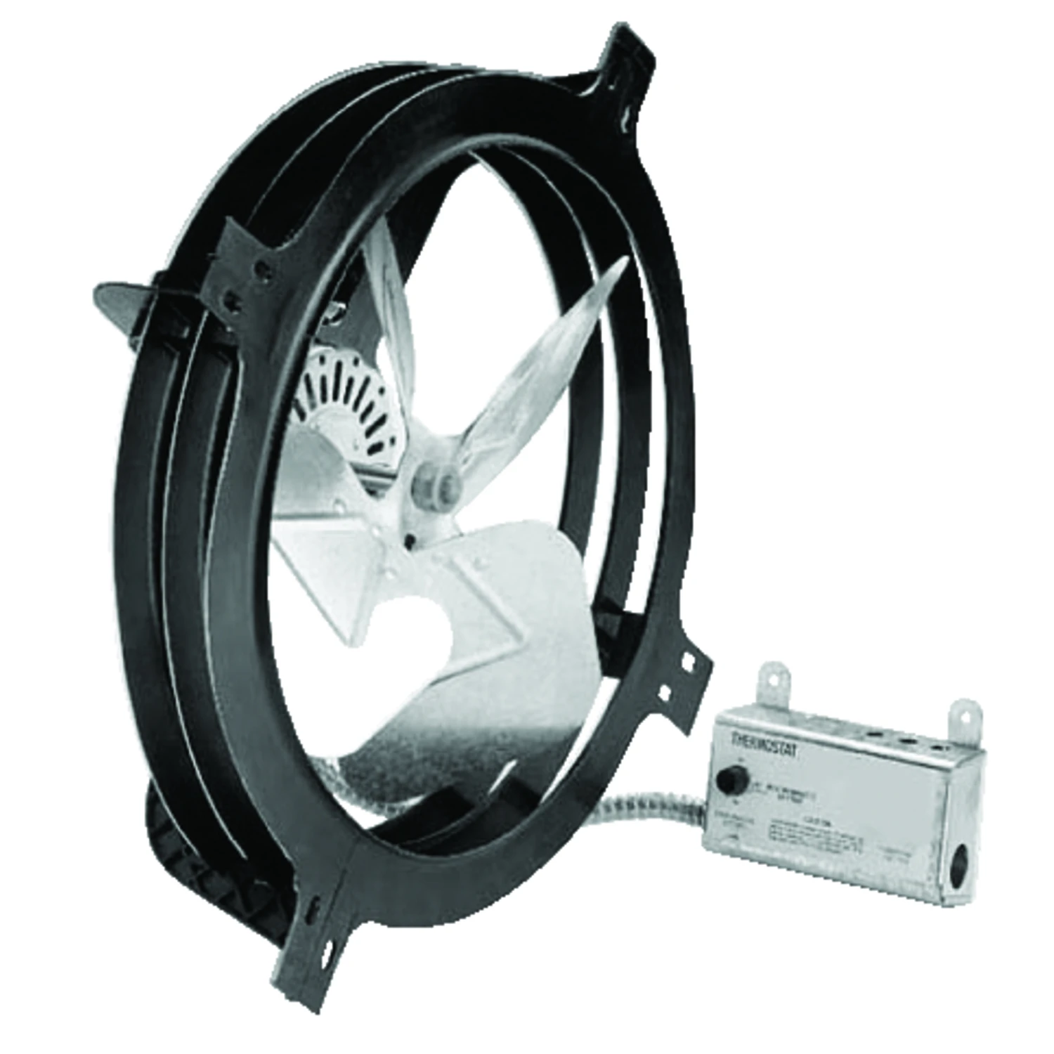 18 In. H X 17.8 In. W X 7.3 In. L X 15 In. D Gable Mount Power Fan